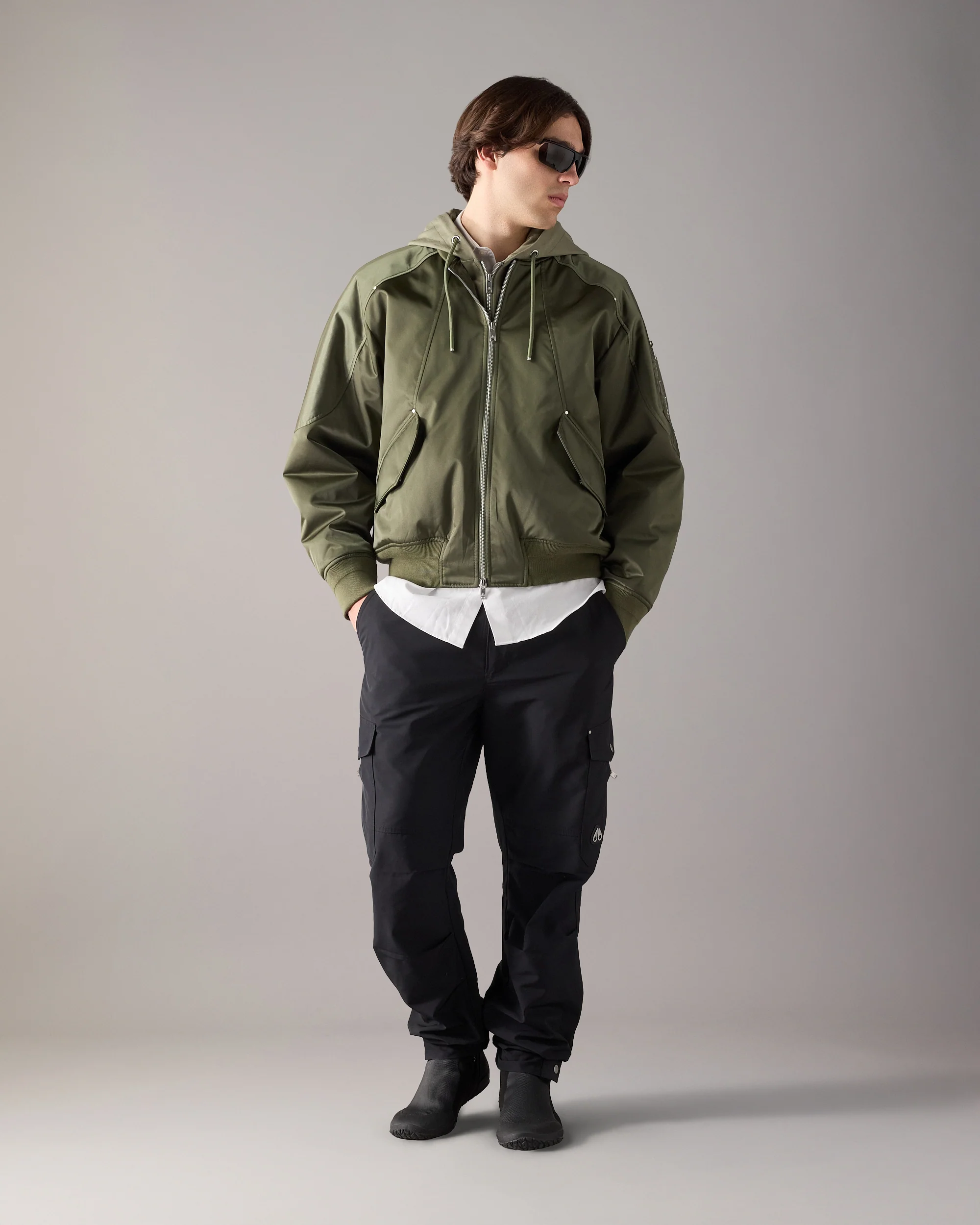 GEORGIE BOMBER JACKET-ARTICHOKE