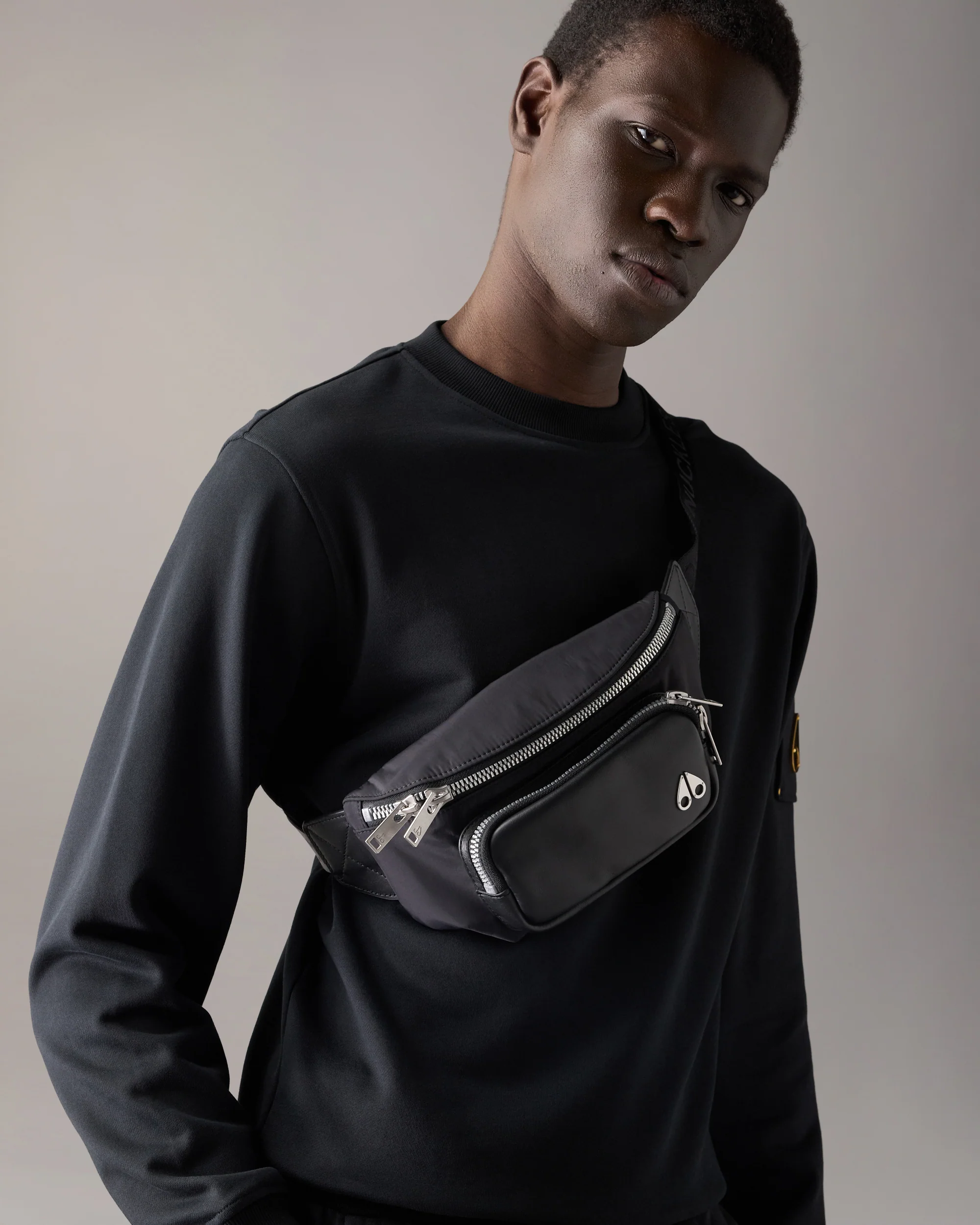 LOGO WAIST BAG-BLACK