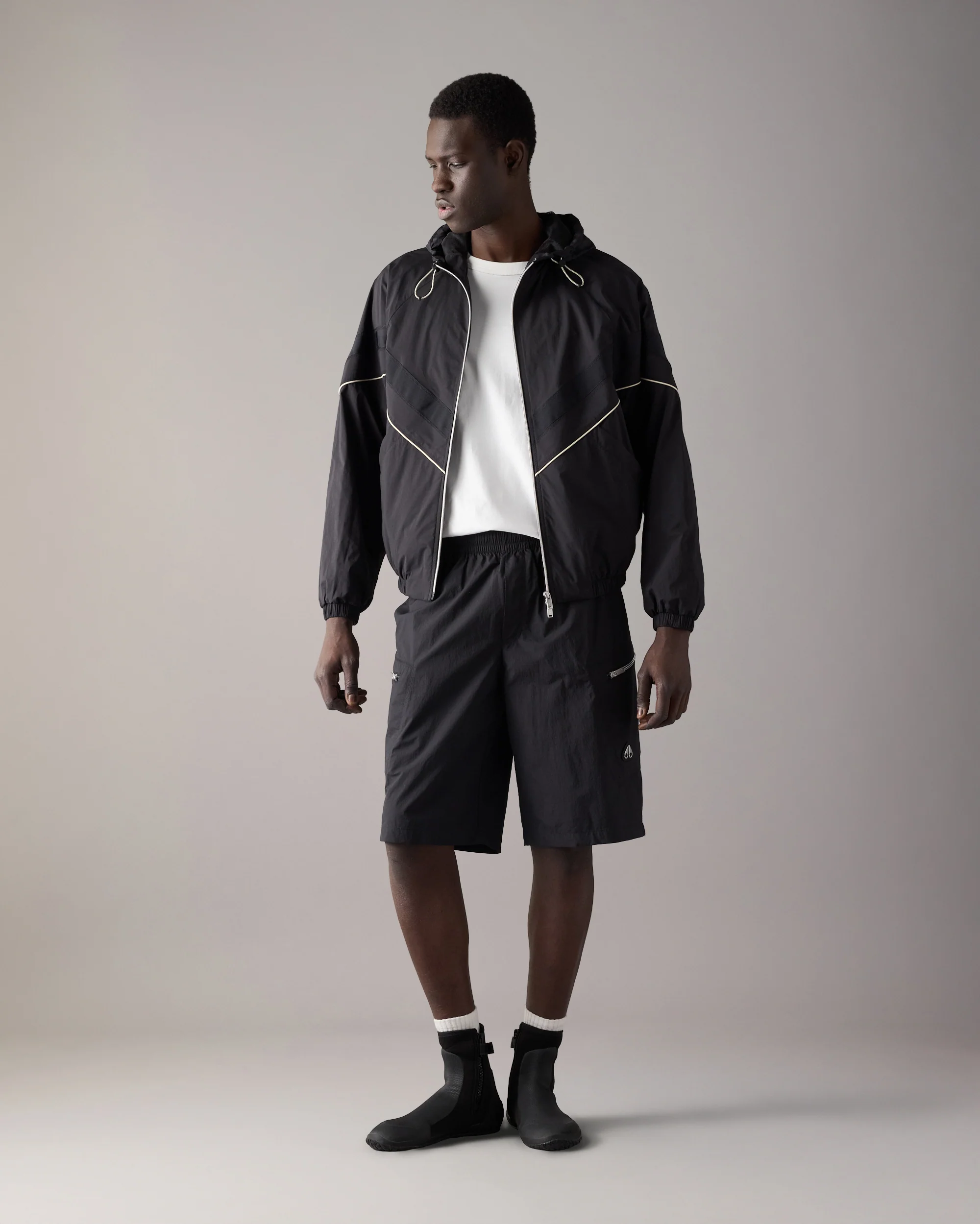 TOPFLIGHT HOODED JACKET-ALABASTER/CEMENT