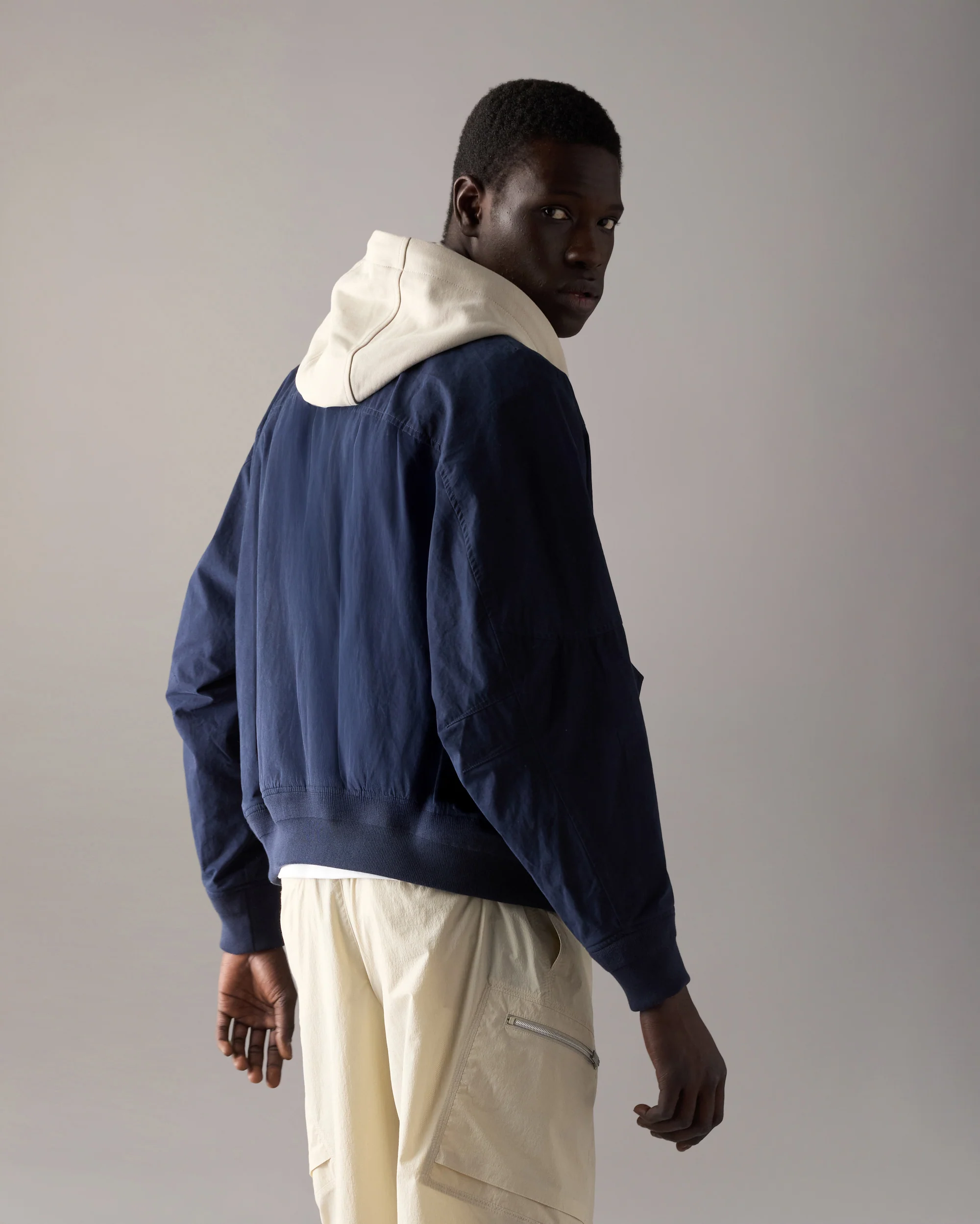 SKYLARK BOMBER JACKET-NAVY/ALABASTER