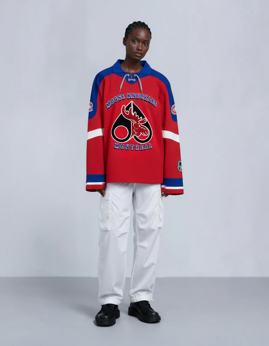 NHL X MOOSE KNUCKLES CANADIENS POLO-CANADIEN RED/BLUE/BONE