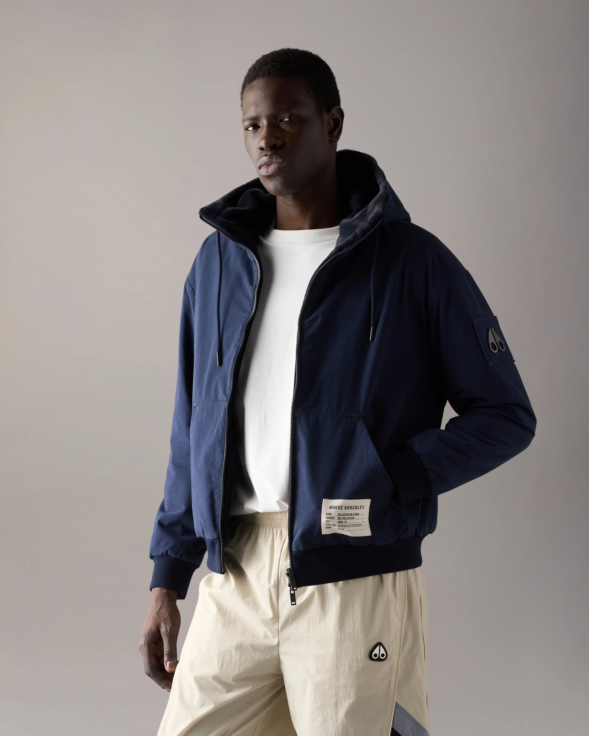 ROLAND BUNNY REVERSIBLE HOODIE-NAVY