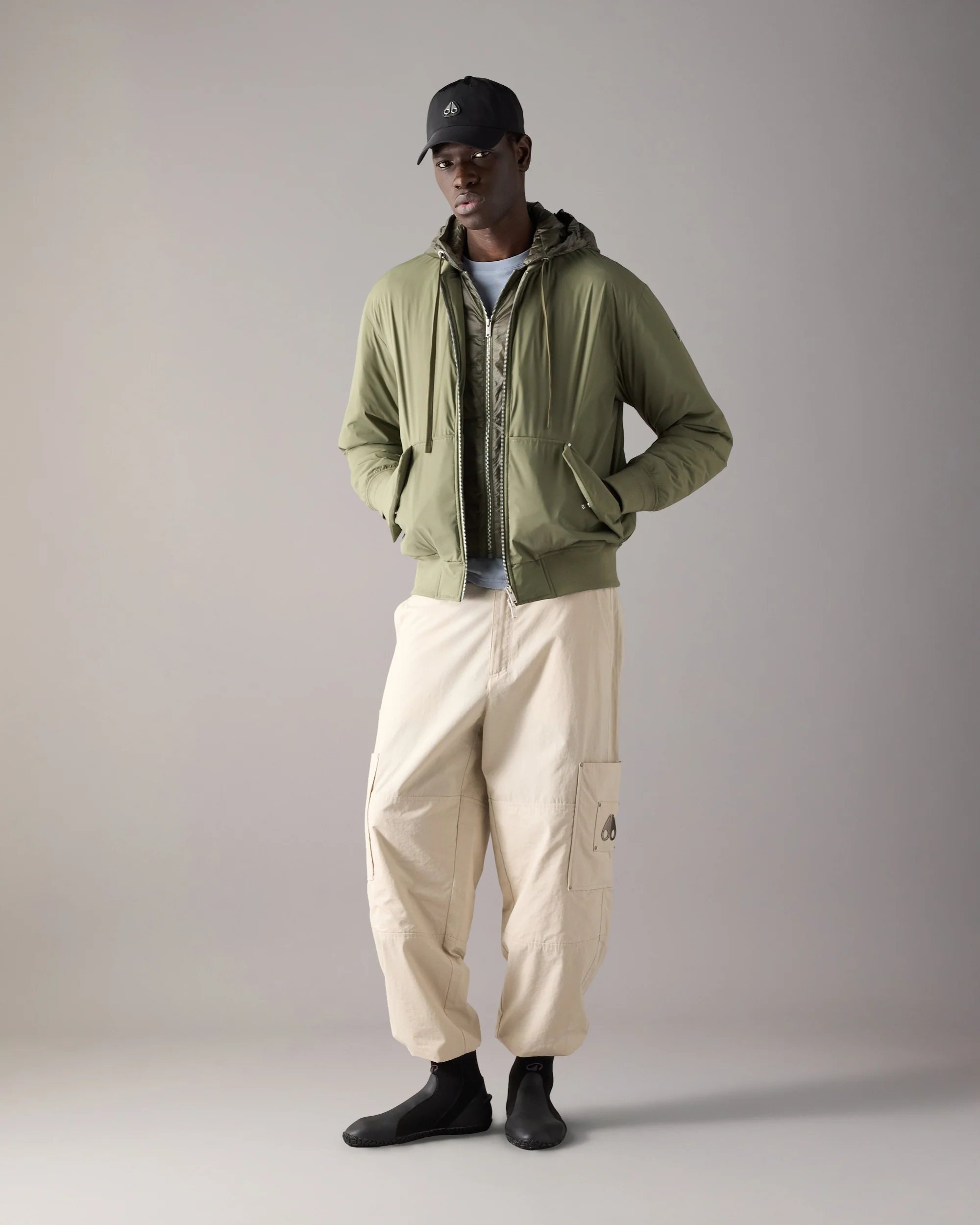 BRIXTON DOWN BOMBER JACKET-ARTICHOKE