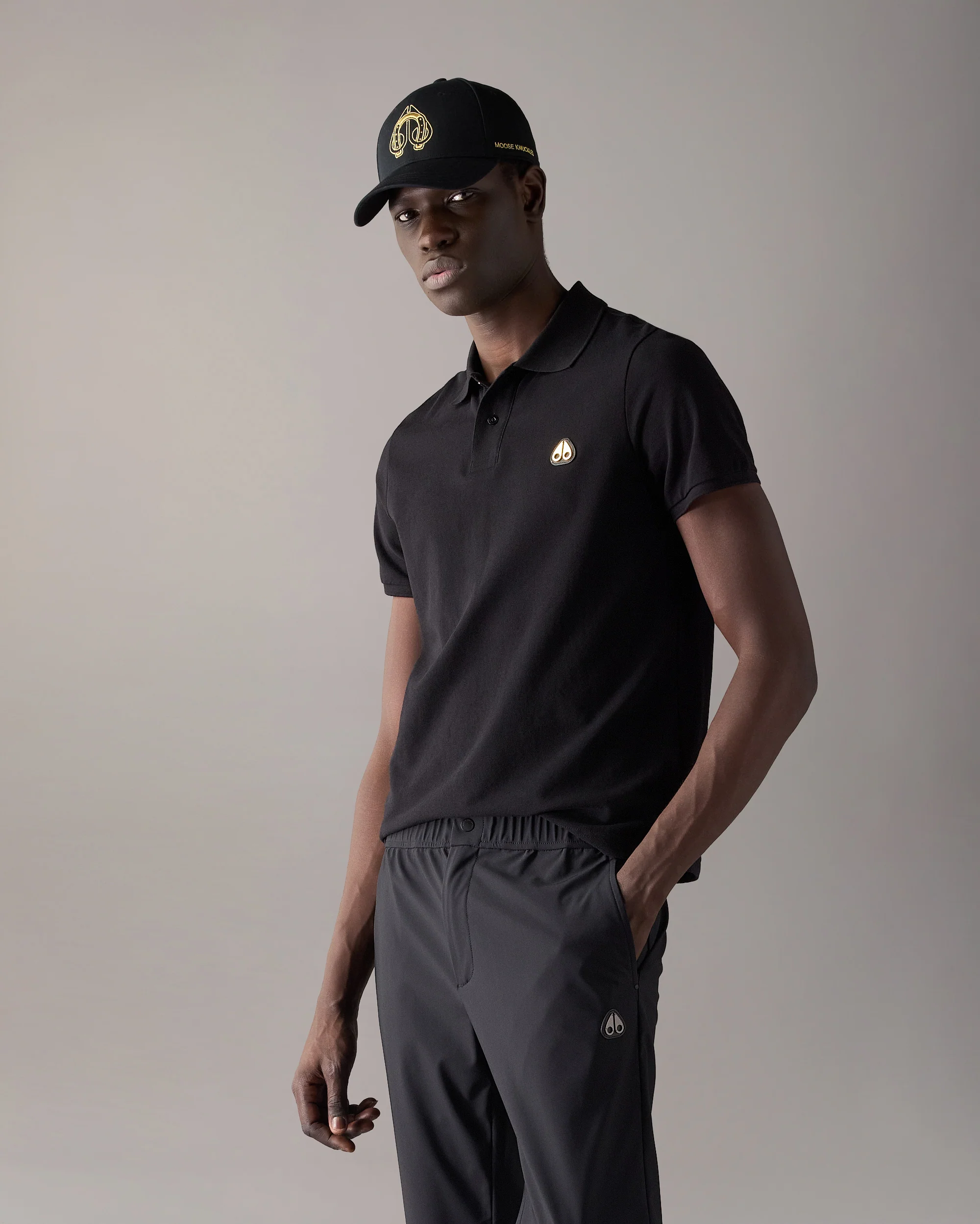 GOLD SERIES EVERETT POLO-BLACK