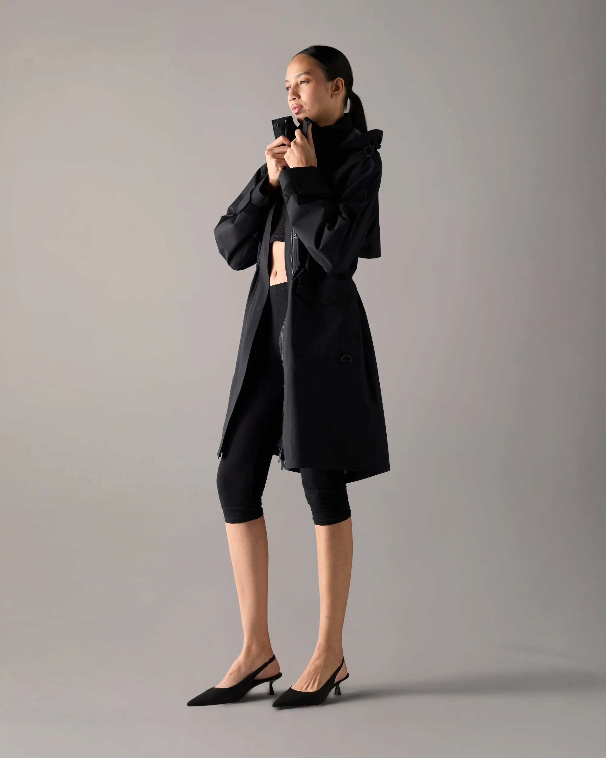 LAURIER RAIN PARKA-BLACK