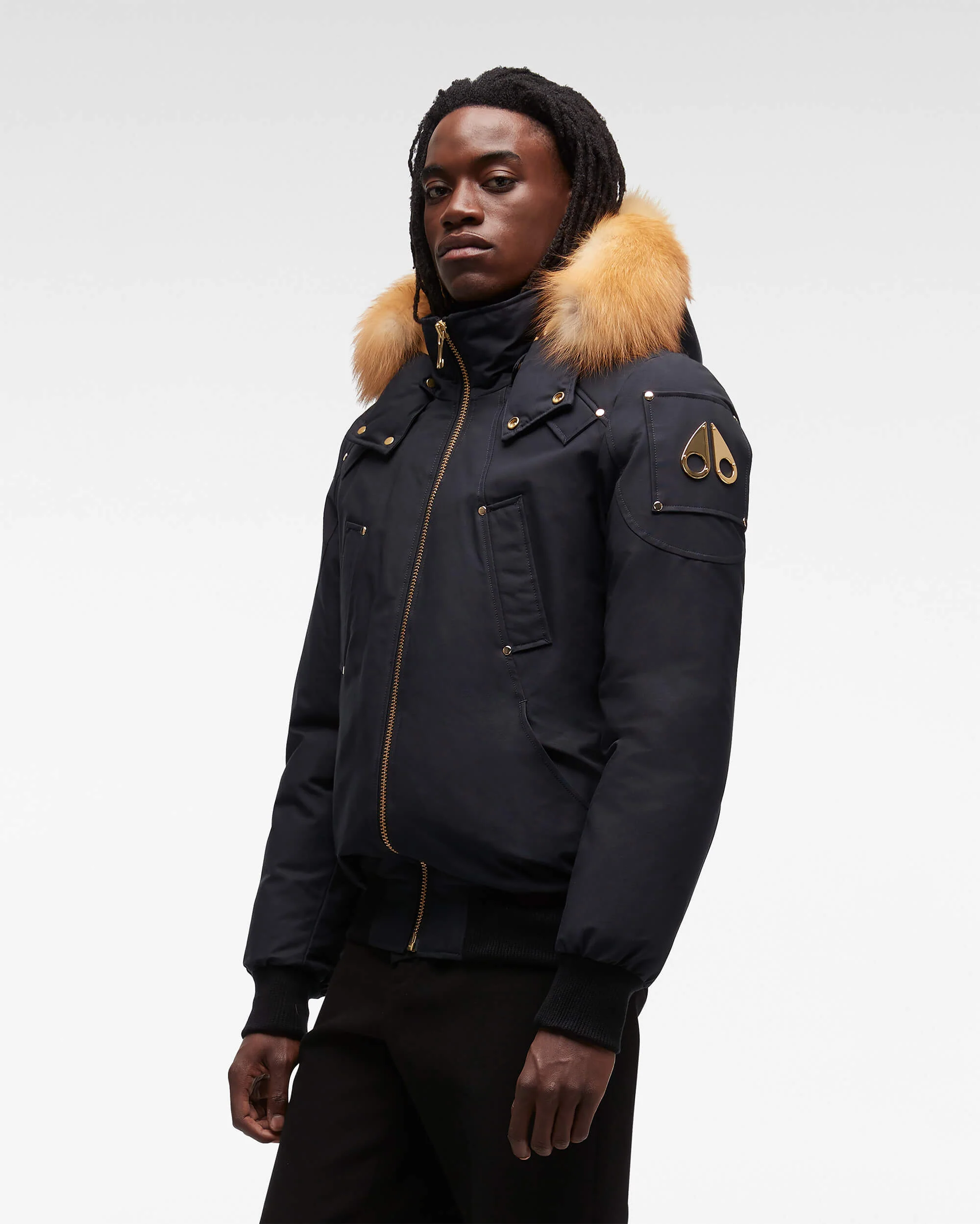 GOLD BALLISTIC BOMBER FUR