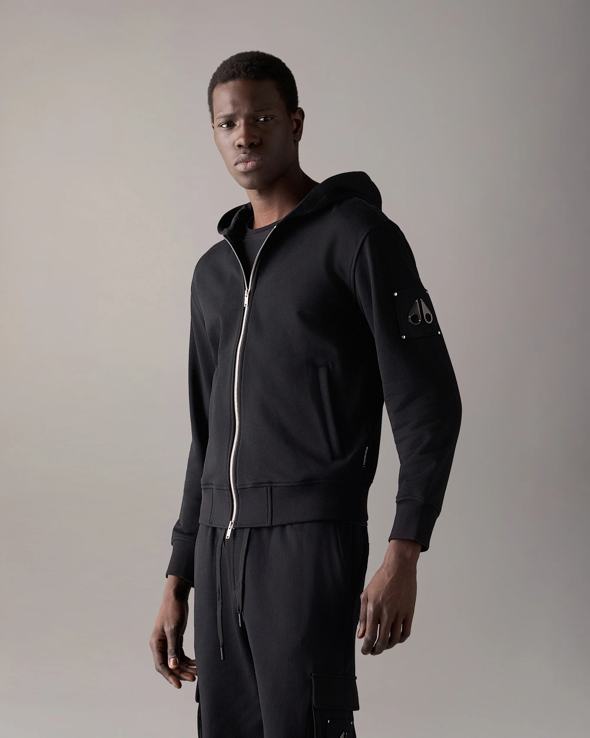 HARTSFIELD ZIP-UP HOODIE-BLACK
