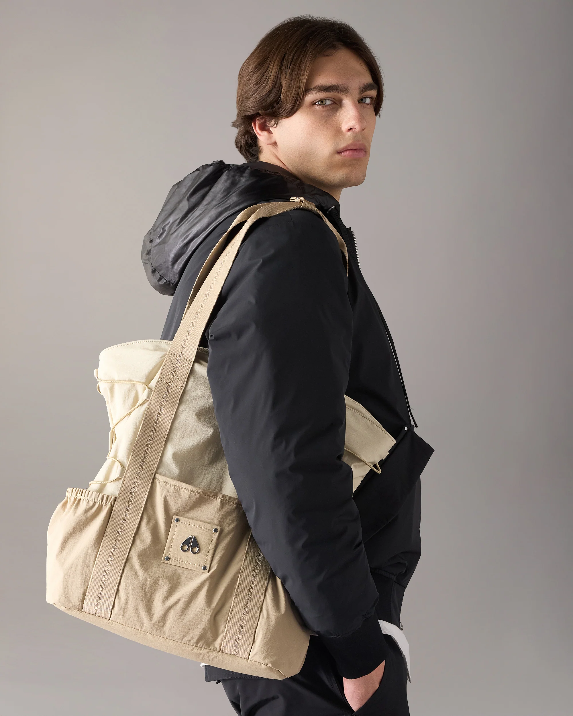 PARACHUTE TOTE BAG-OAT/ALABASTER