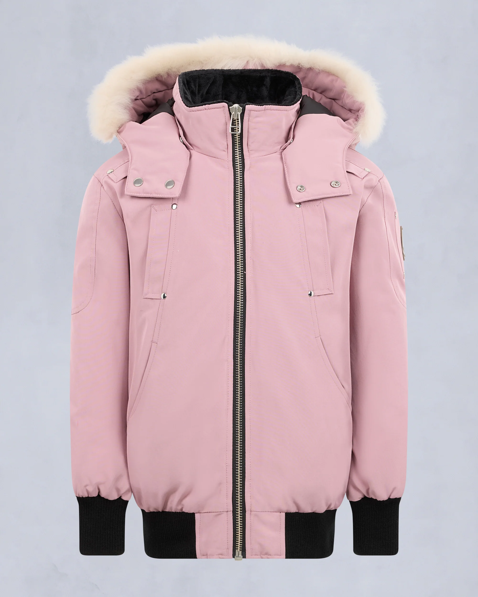 KIDS UNISEX ORIGINAL SHEARLING TRIM BOMBER -MAUVE/ALABASTER