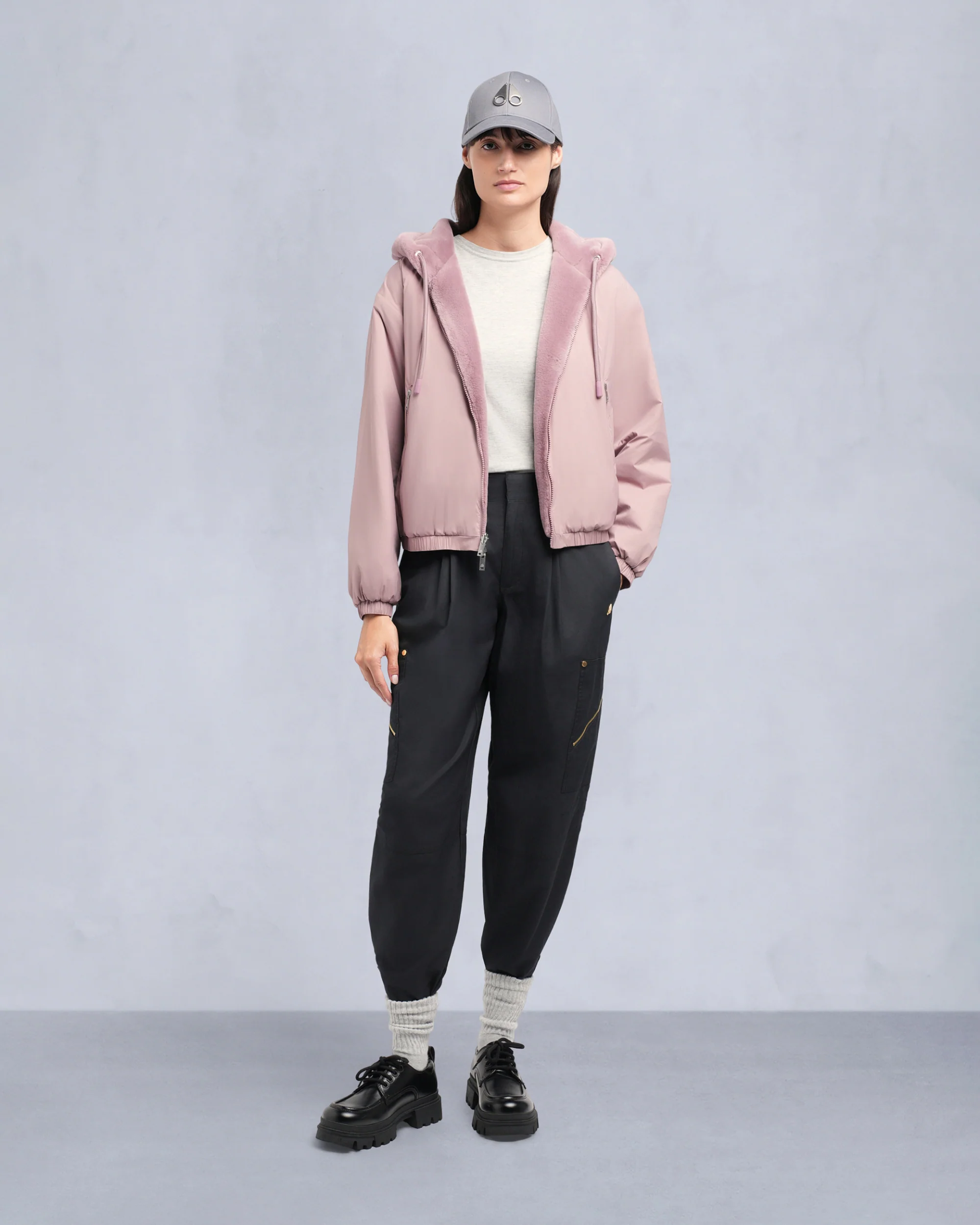 EATON BUNNY REVERSIBLE HOODIE-BLACK/BLACK