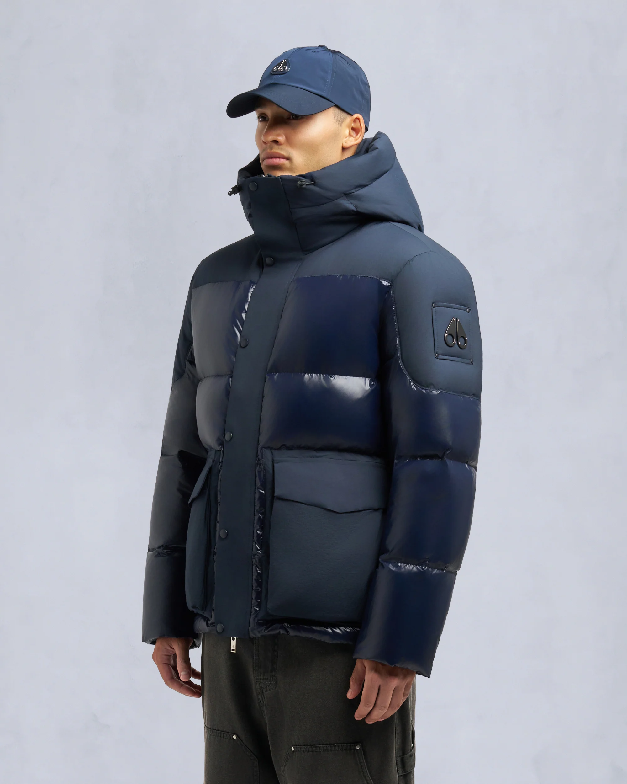 BRIAR 3Q JACKET PUFFER-NAVY