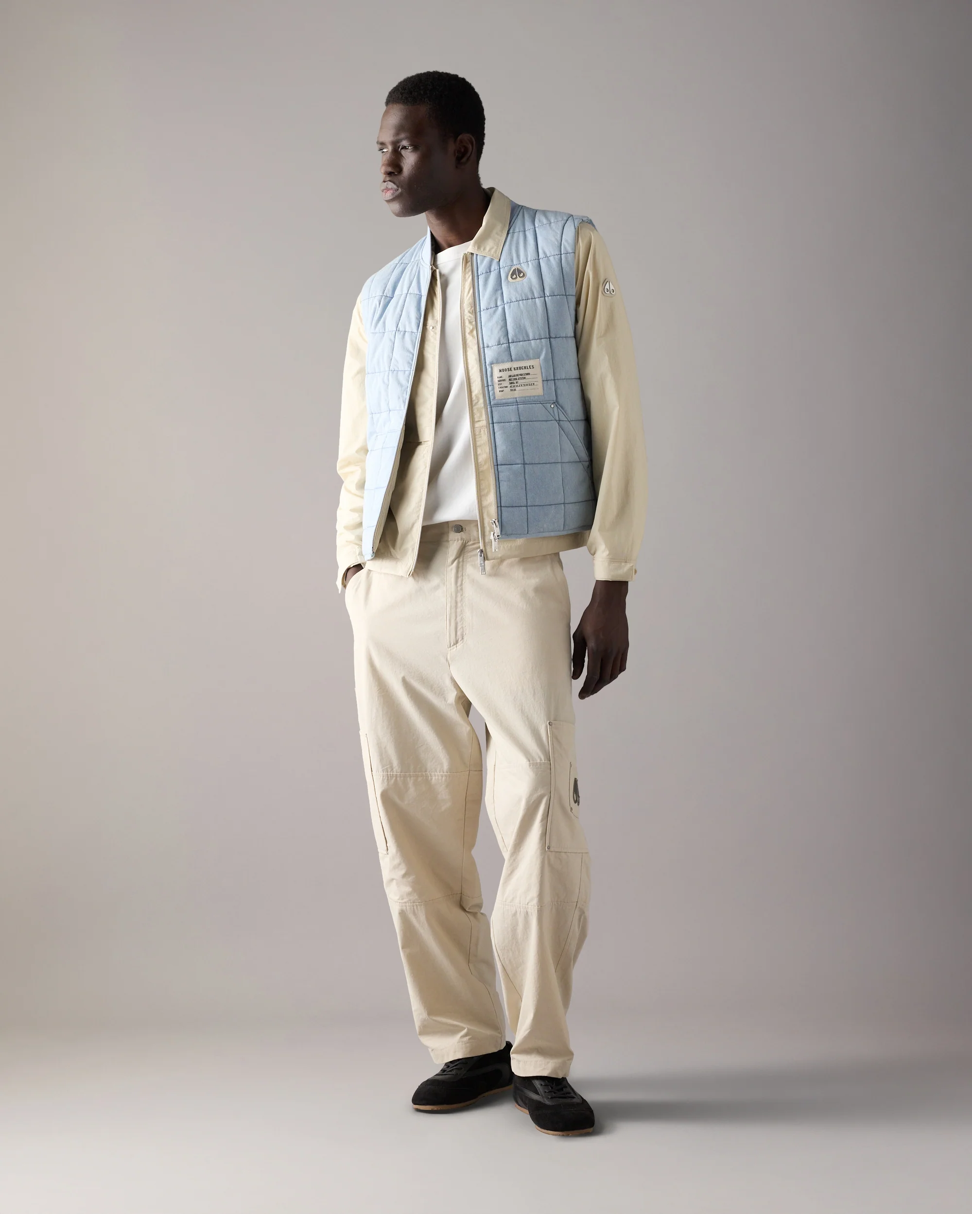 TRANSIT LINER DENIM VEST-LIGHT DENIM