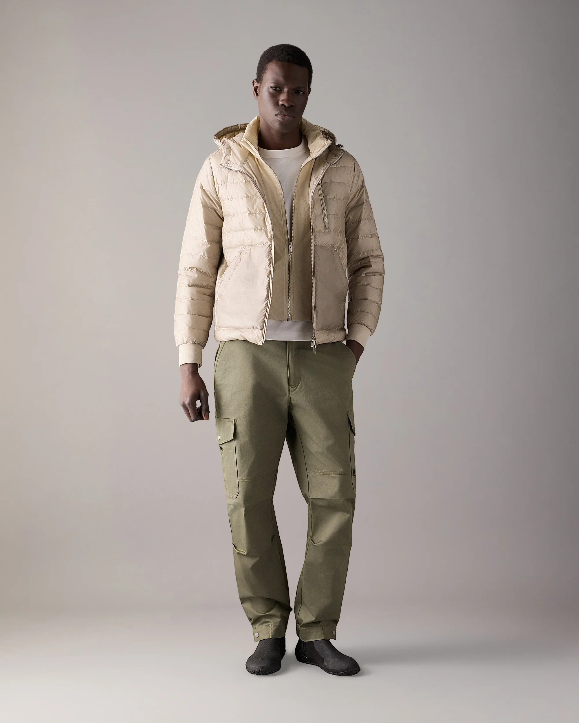 CLOUD WALKER AIR DOWN HOODIE-ALABASTER