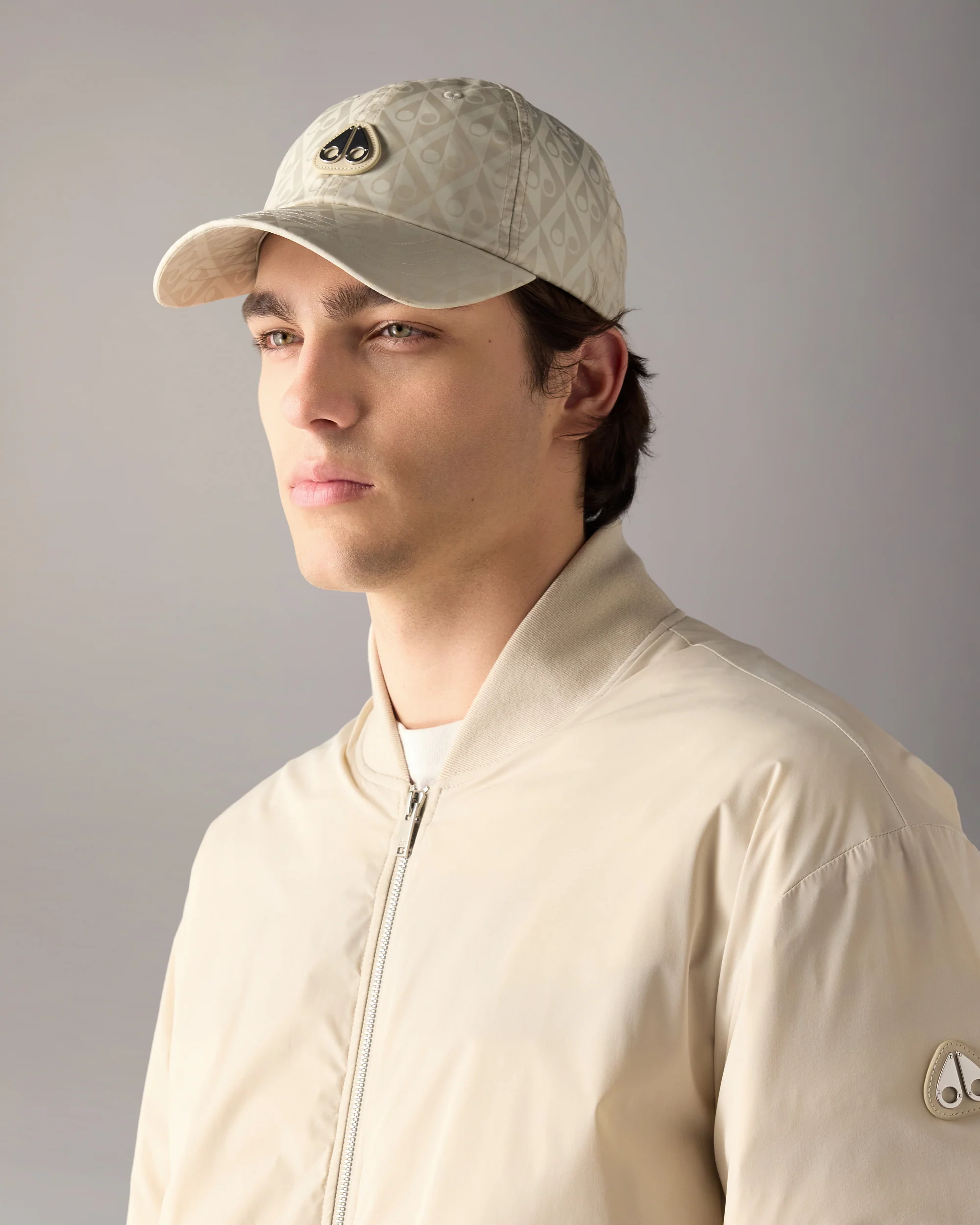 MONOGRAM CRESCENT LOGO CAP-ALABASTER MONOGRAM