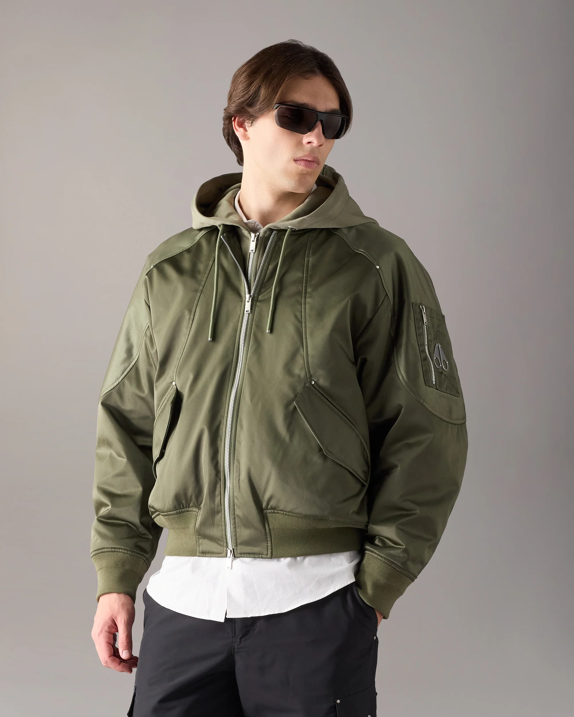 GEORGIE BOMBER JACKET-ARTICHOKE