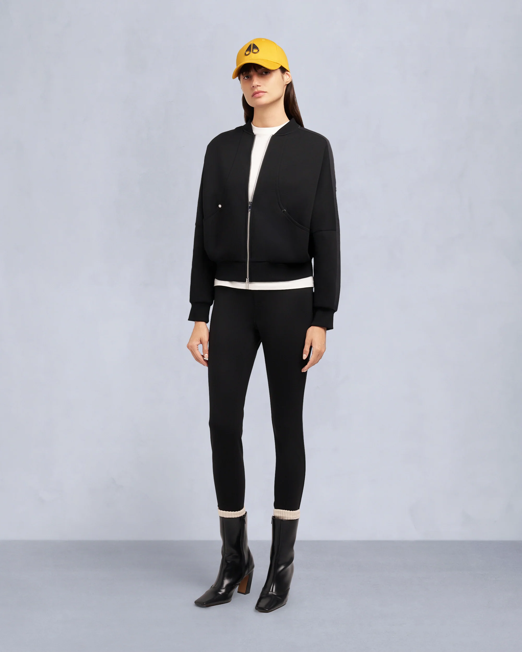 MIX MEDIA BOMBER JACKET-BLACK