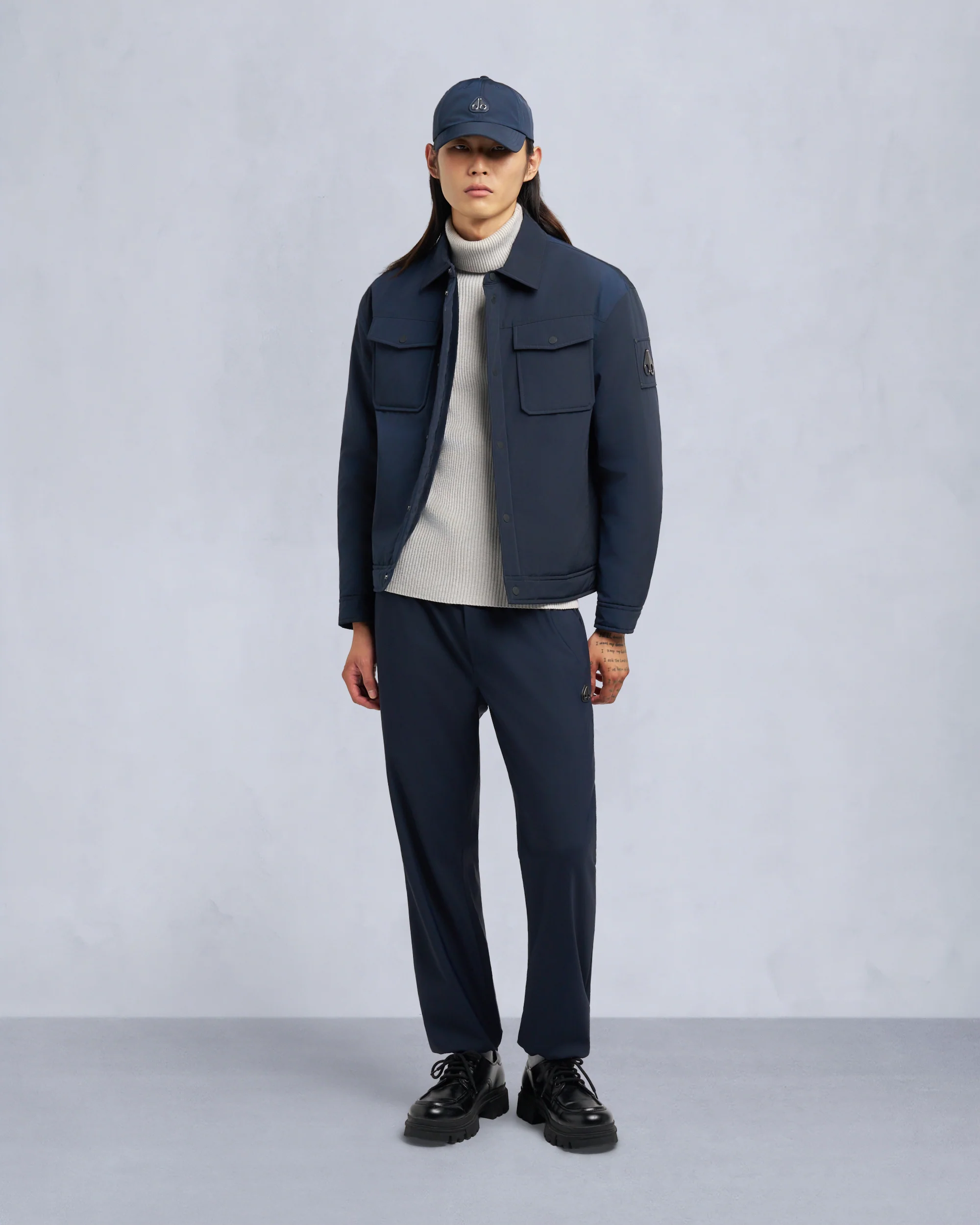 JACQUES BUNNY SHIRT JACKET-NAVY