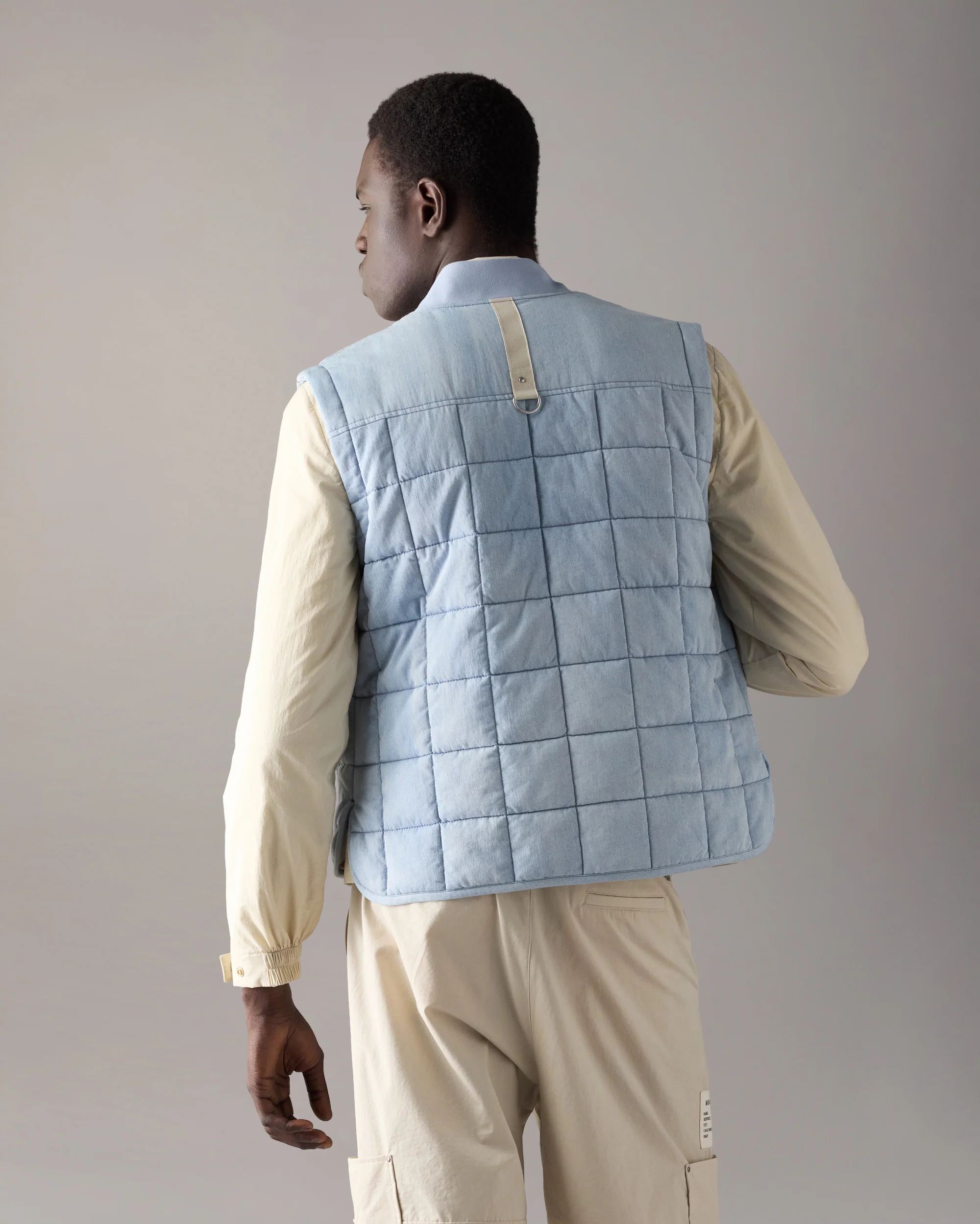 TRANSIT LINER DENIM VEST-LIGHT DENIM