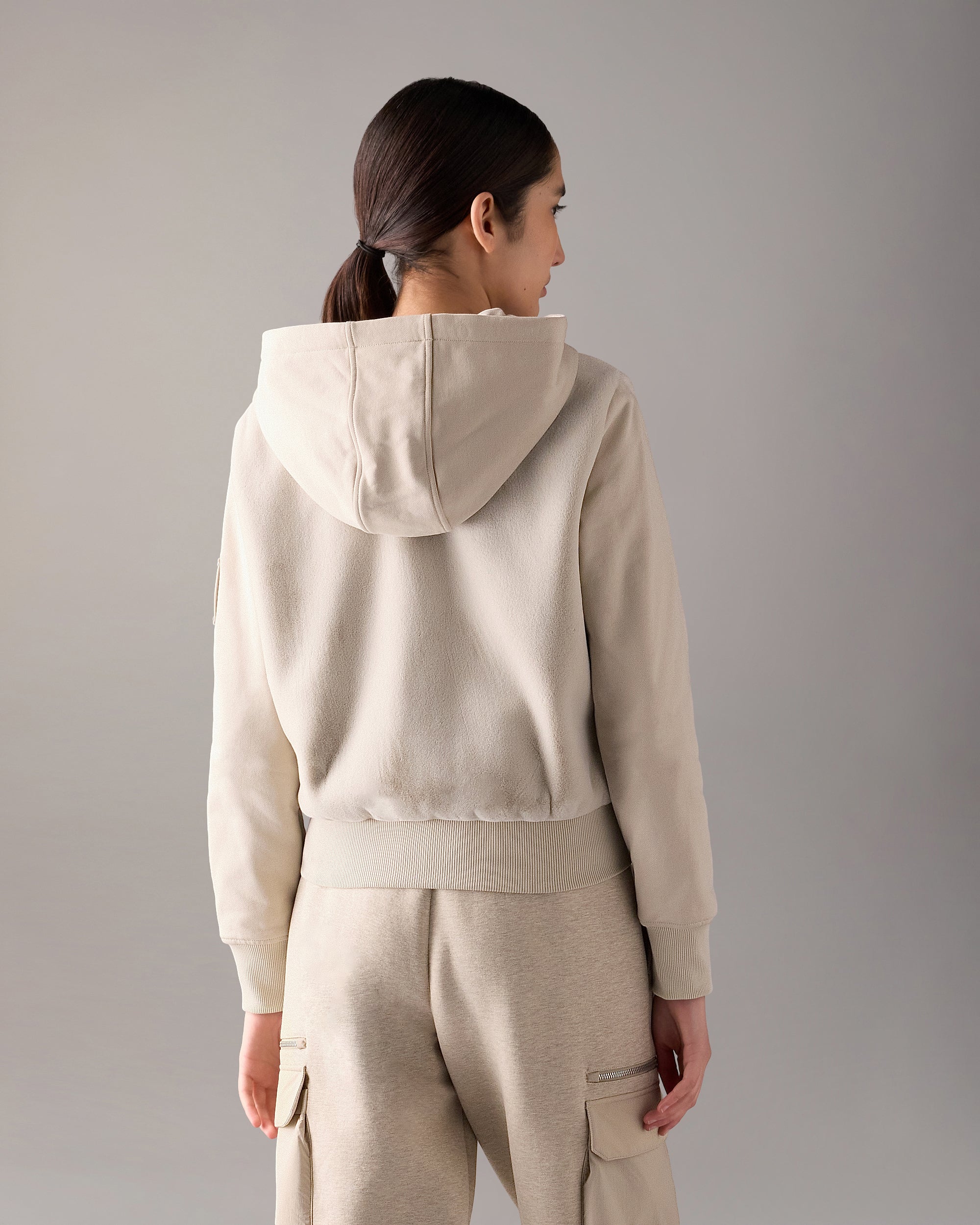 ROSLYN BUNNY HOODIE-ALABASTER