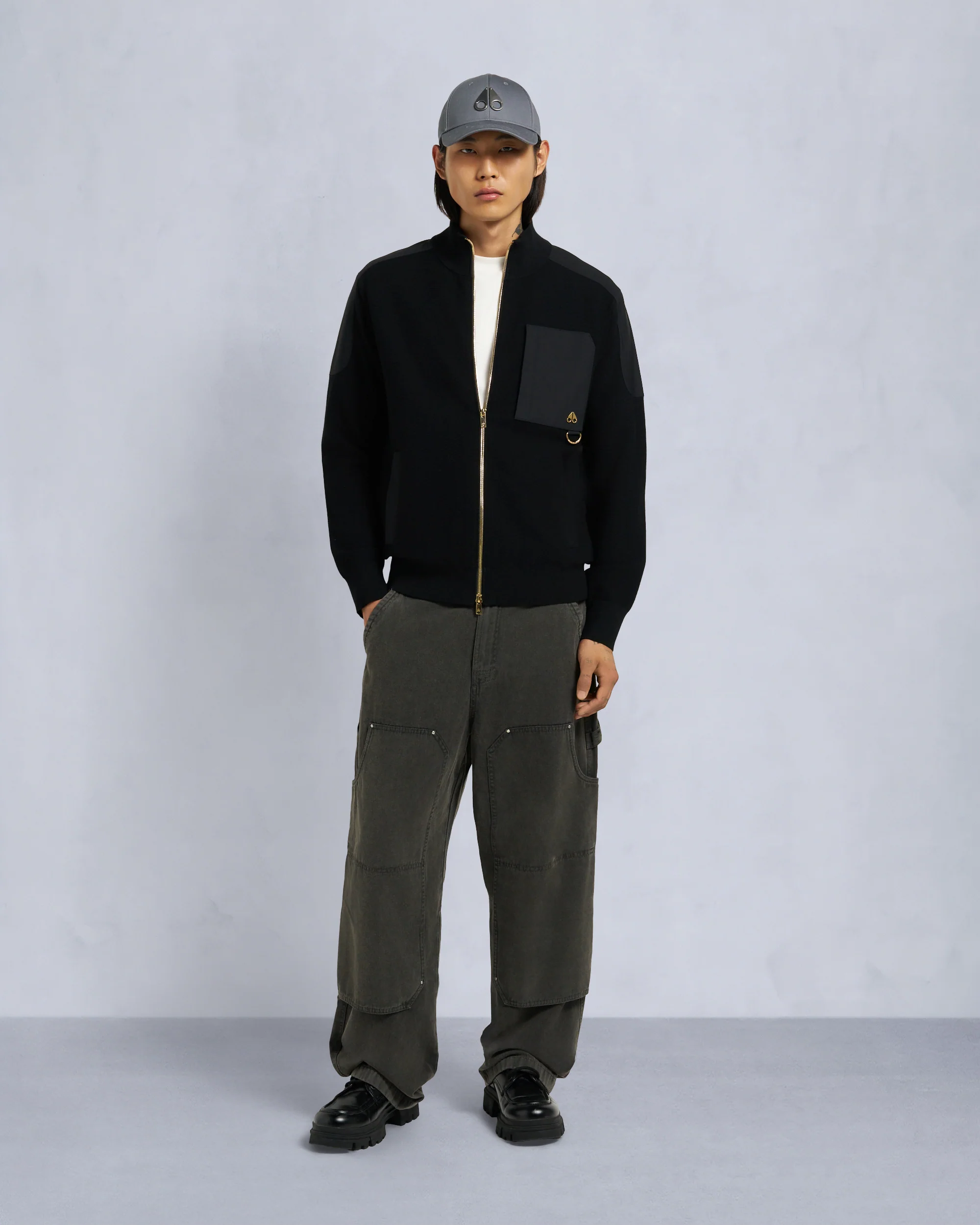 GOLD SERIES ELOWAN FULL-ZIP SWEATER-BLACK