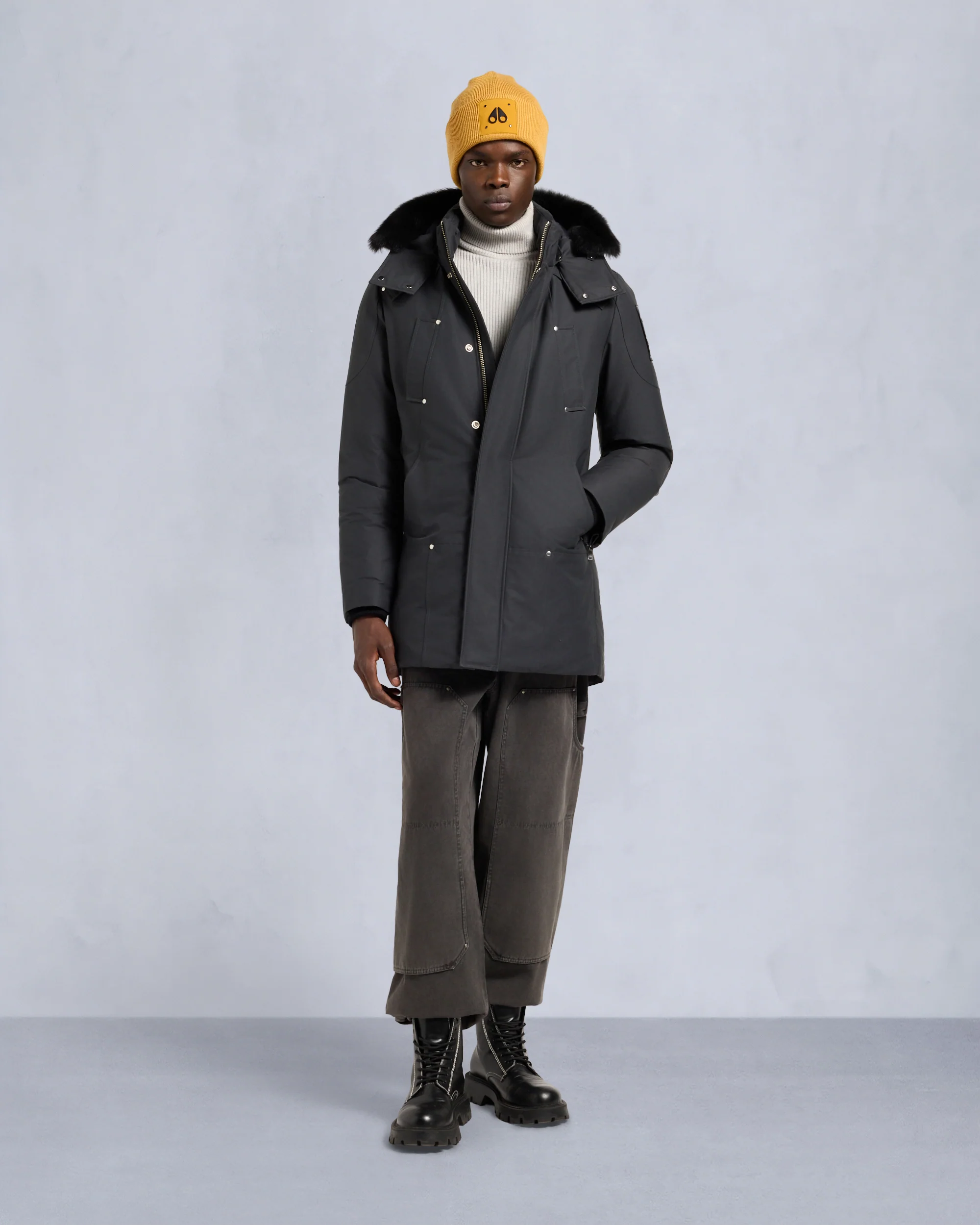 ORIGINAL SHEARLING TRIM STIRLING PARKA-NAVY/BLACK