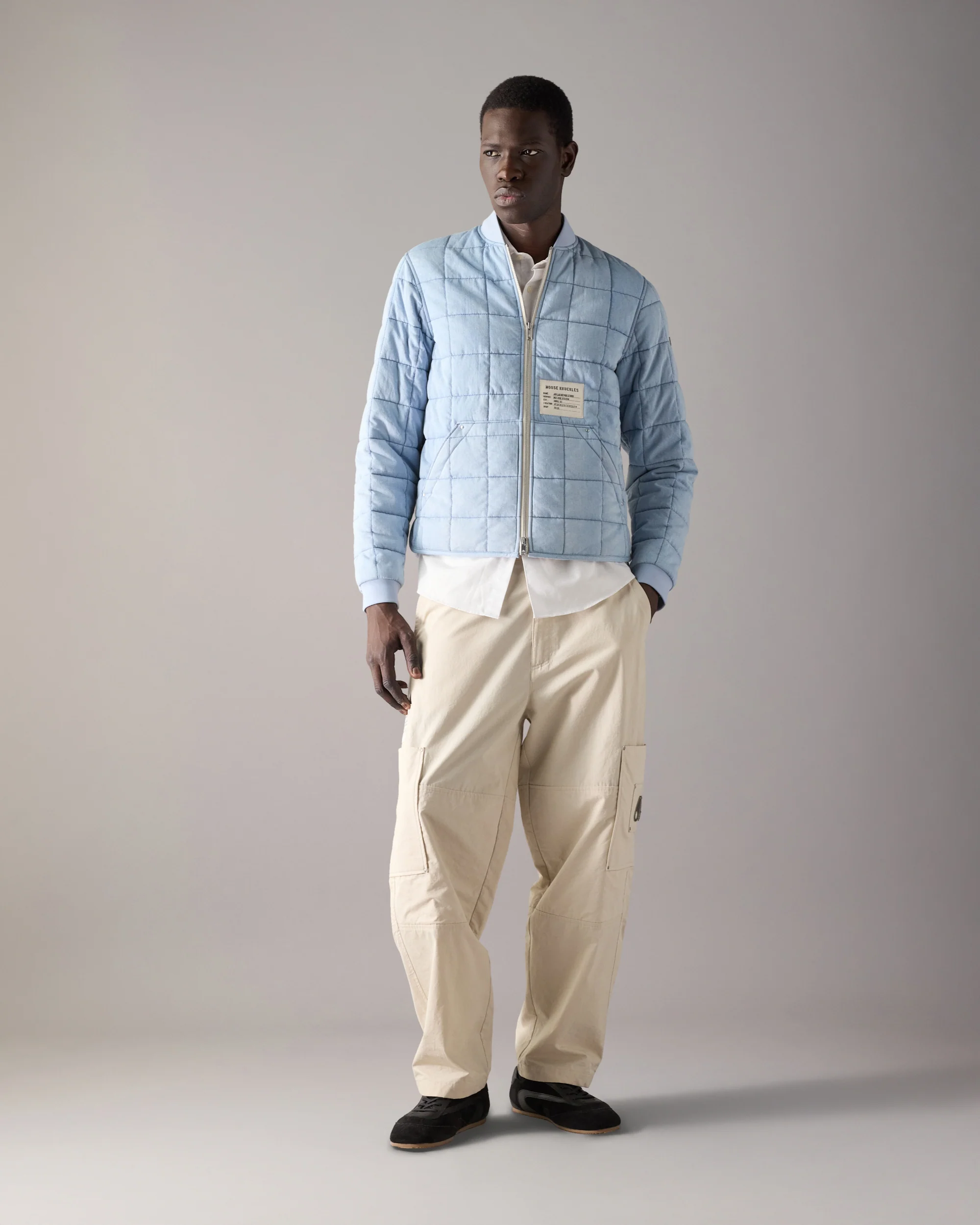 TRANSIT LINER DENIM BOMBER JACKET -LIGHT DENIM