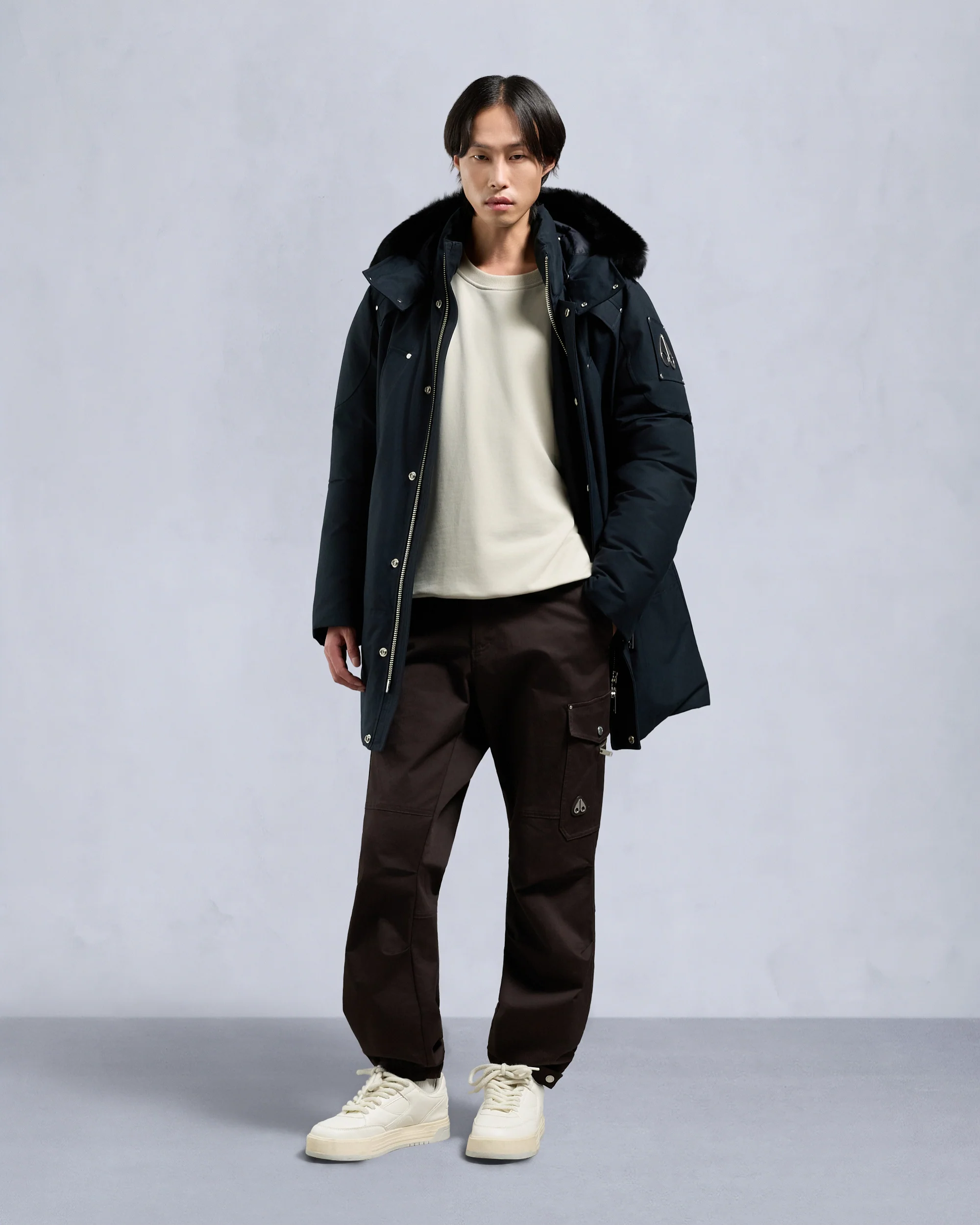 ORIGINAL SHEARLING TRIM STIRLING PARKA-NAVY/BLACK