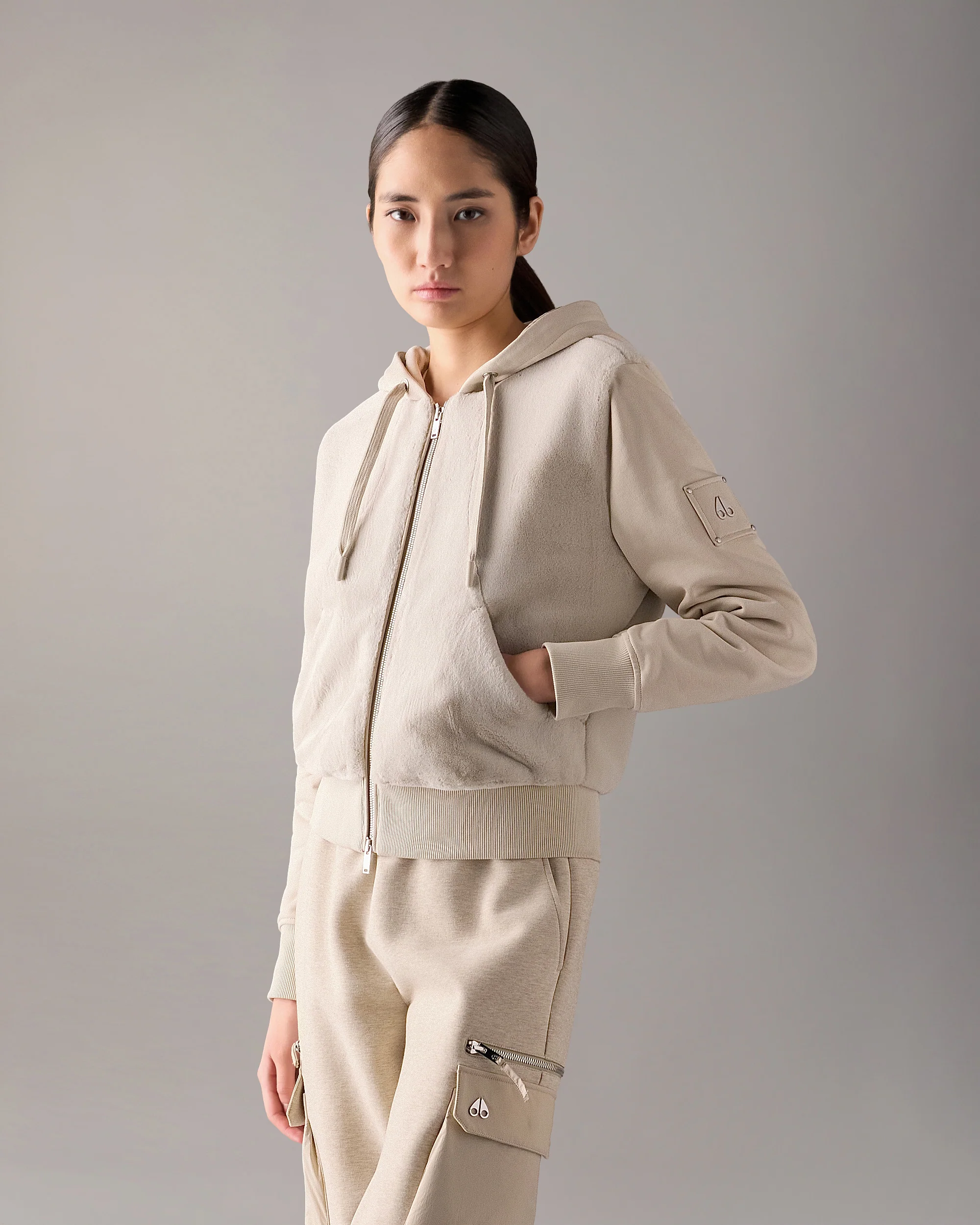 ROSLYN BUNNY HOODIE-ALABASTER