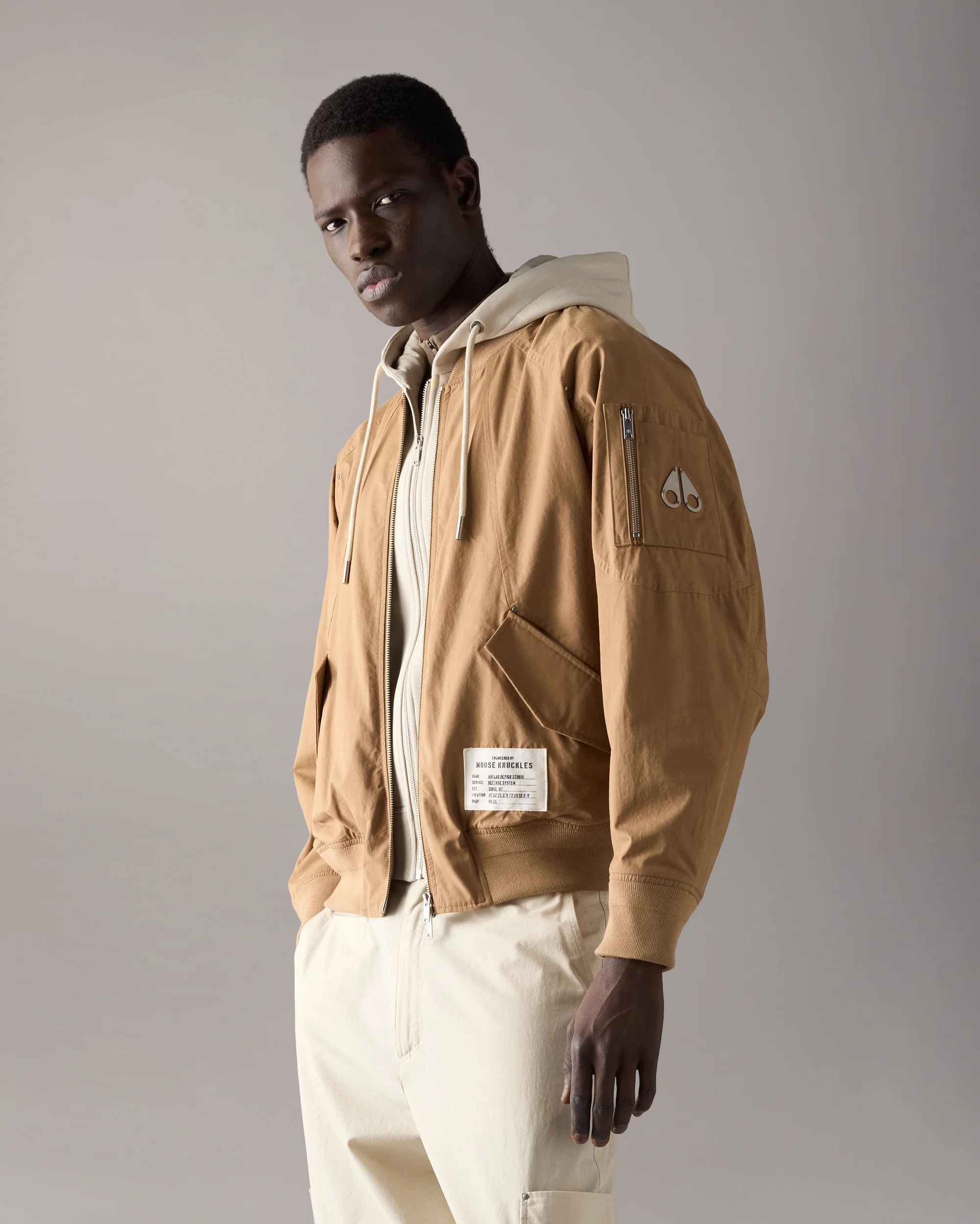 SKYLARK BOMBER JACKET-DRIFTWOOD/ALABASTER