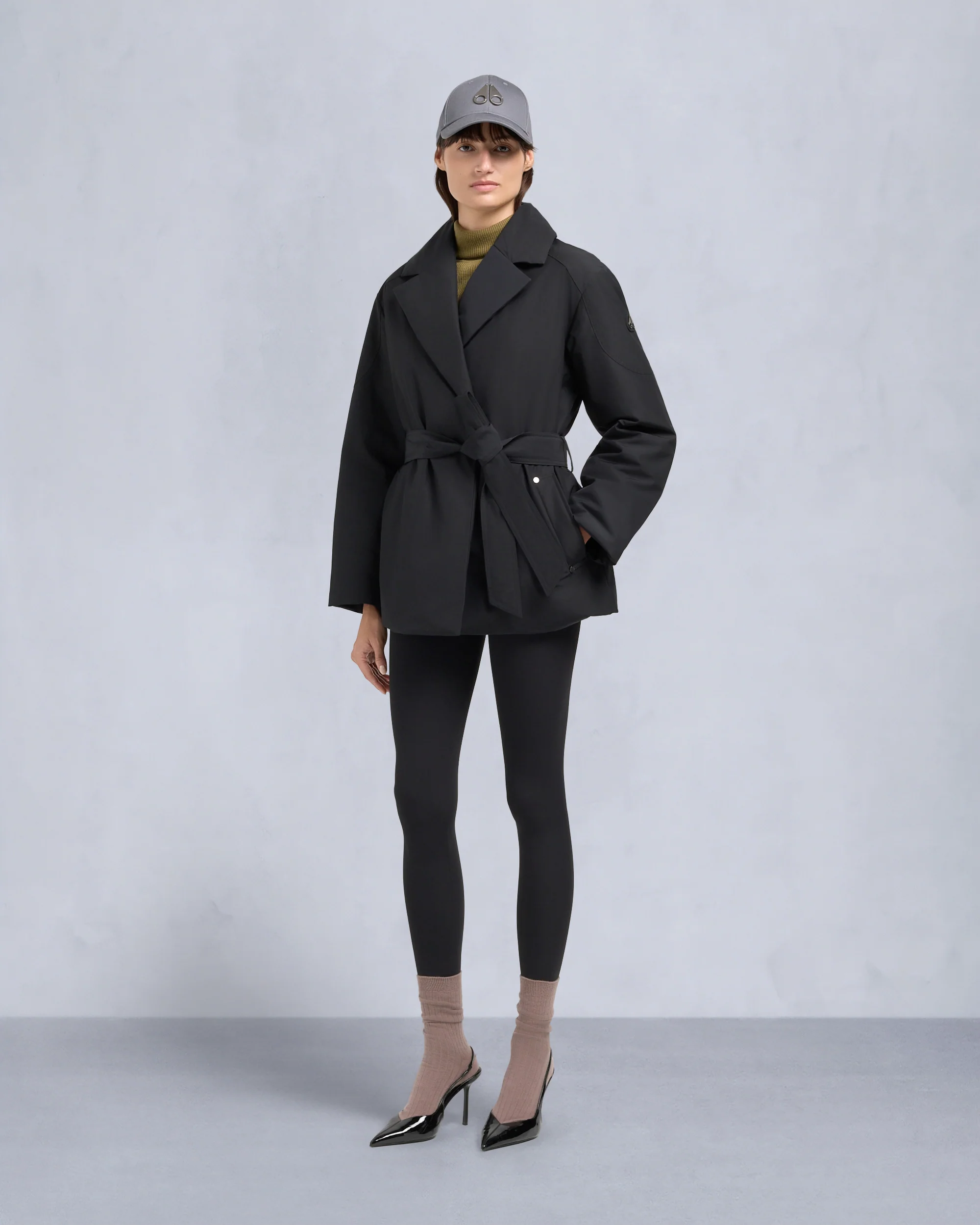 LONSDALE SHORT WRAP JACKET-ESPRESSO