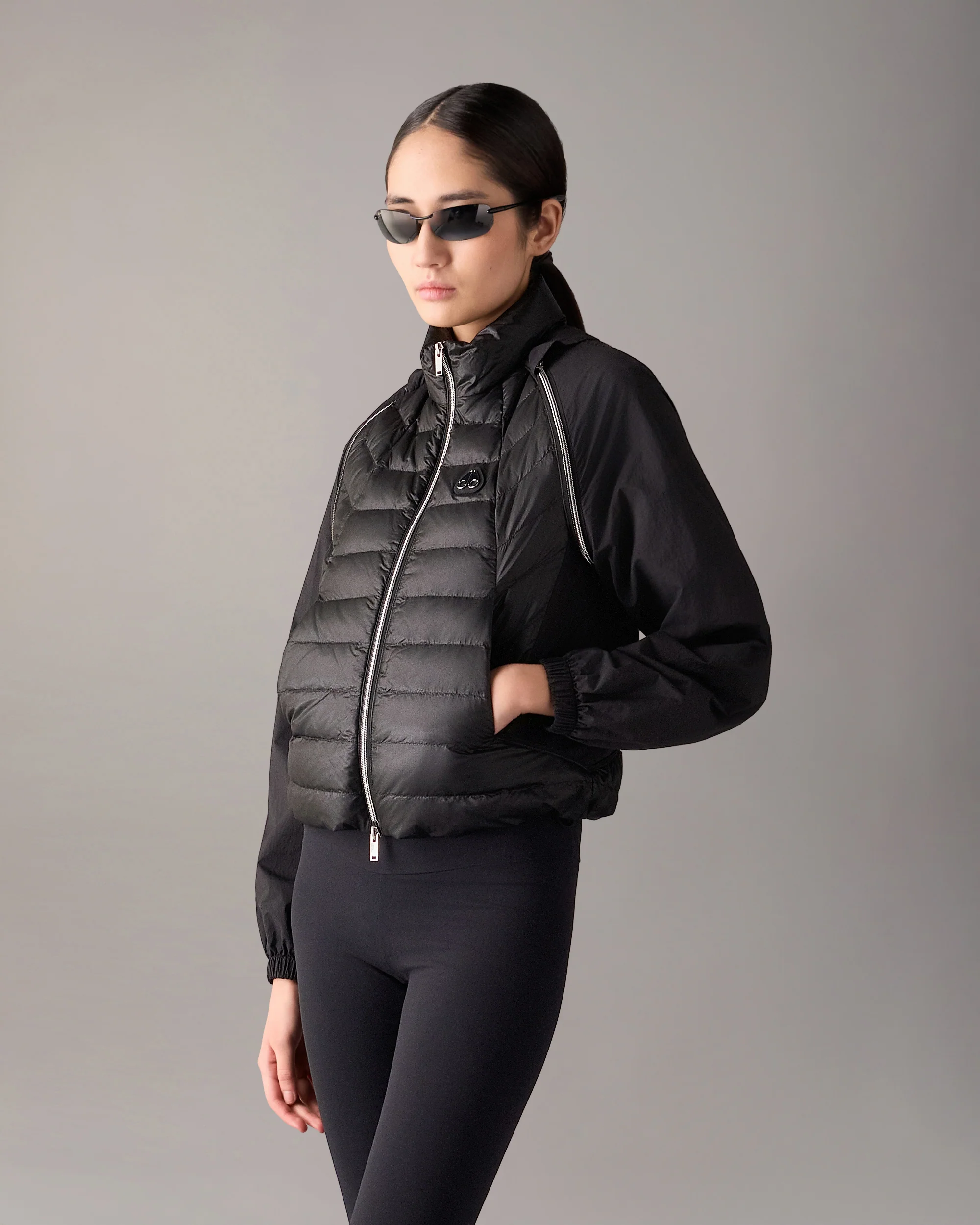 CLOUD WALKER AIR DOWN HYBRID JACKET-BLACK/BLACK