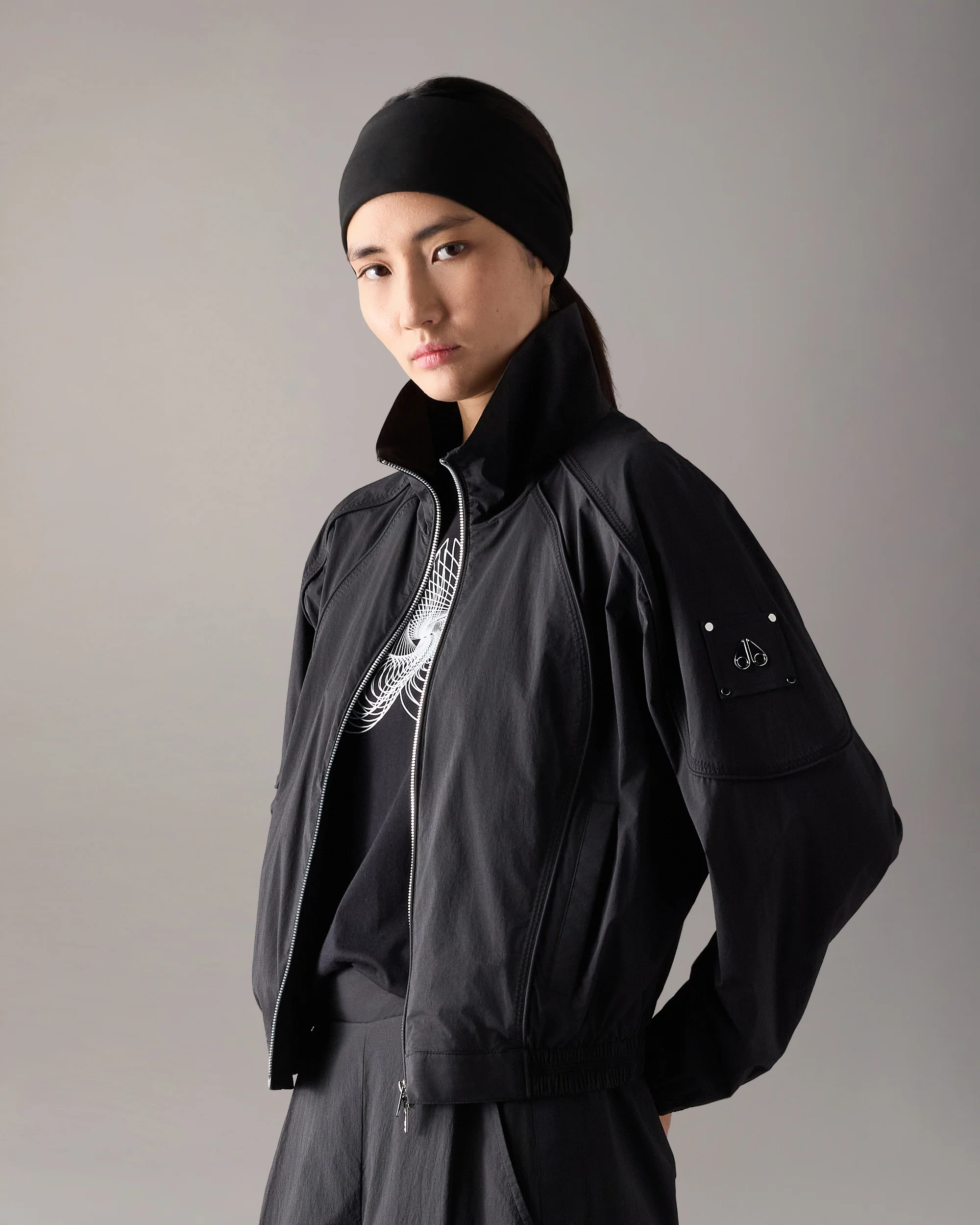 SKYLINE CROPPED JACKET-BLACK
